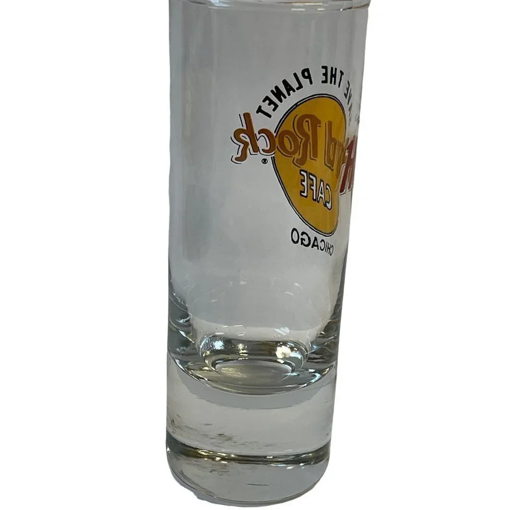 Shot Glass Hard Rock Cafe Chicago Glass Tall‎